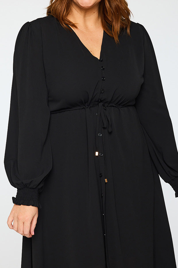 Sofia Black Dress – Black knee length dress