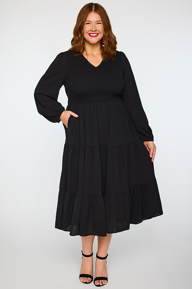 Stevie Black Dress – Black maxi dress