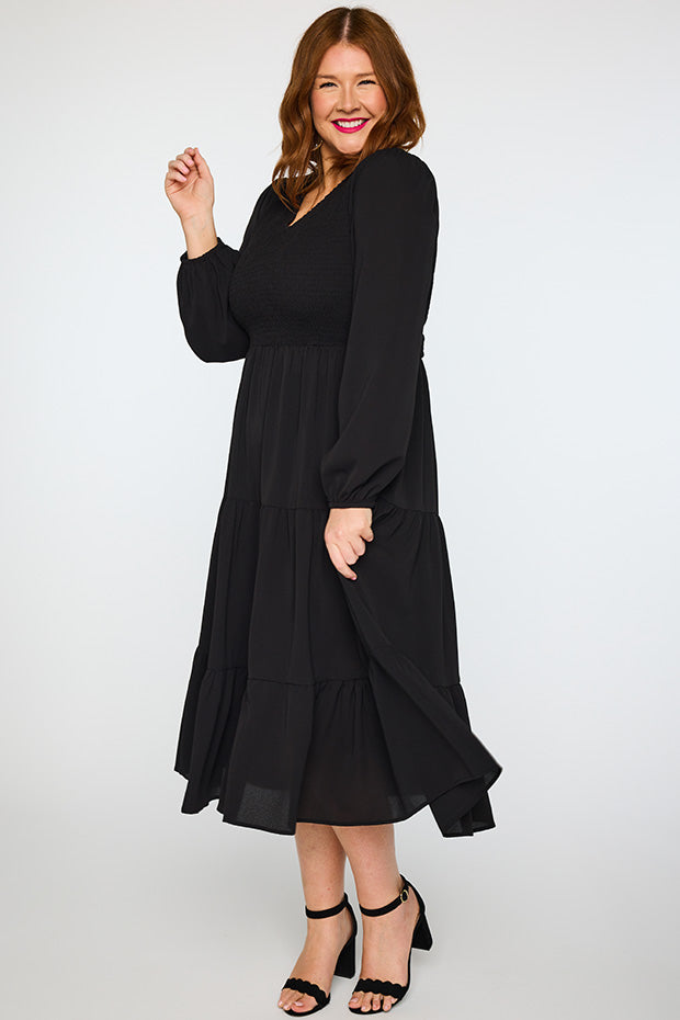 Stevie Black Dress – Black maxi dress