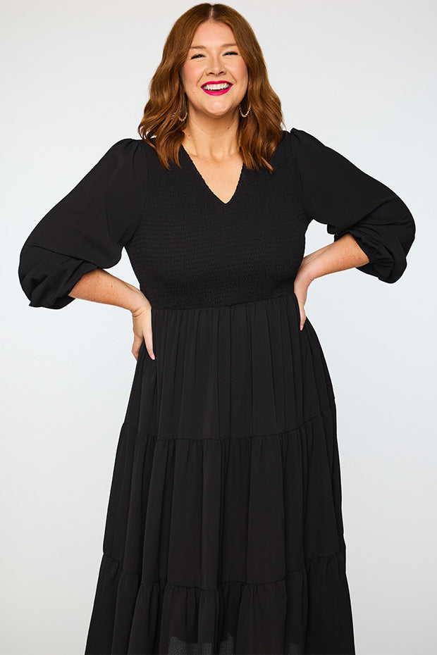 Stevie Black Dress – Black maxi dress