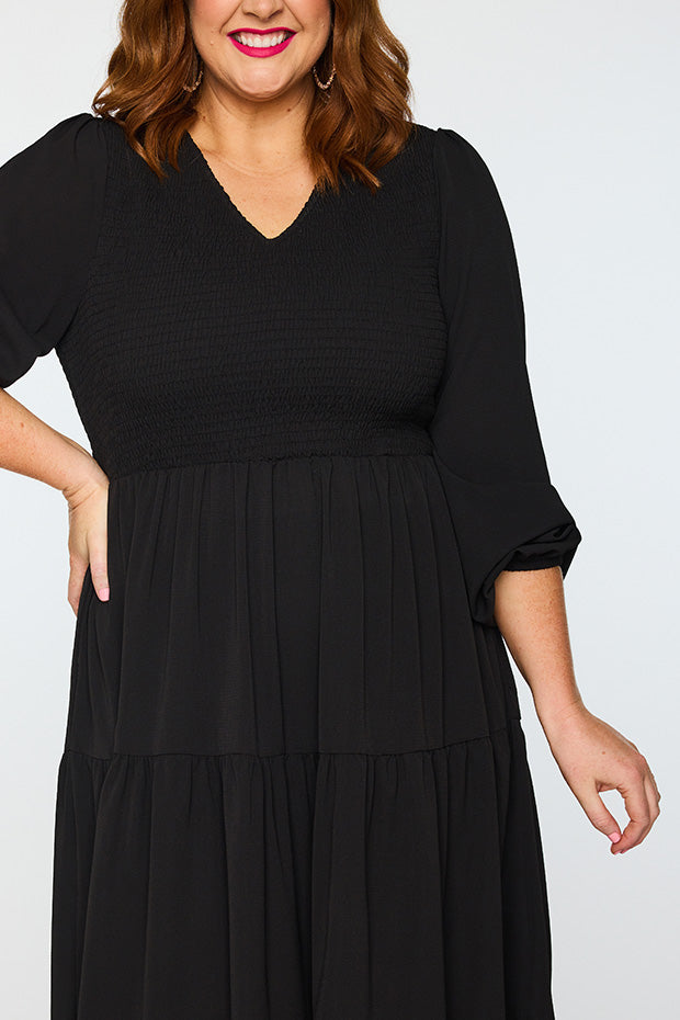 Stevie Black Dress – Black maxi dress