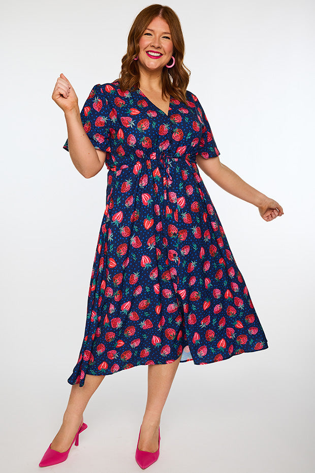 Marley Strawberry Patch Dress – Strawberry Patch midi dress