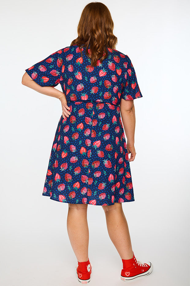 Siena Strawberry Patch Dress – Strawberry Patch knee length dress