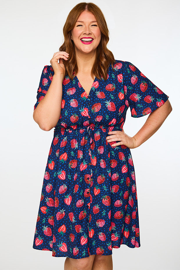 Siena Strawberry Patch Dress – Strawberry Patch knee length dress