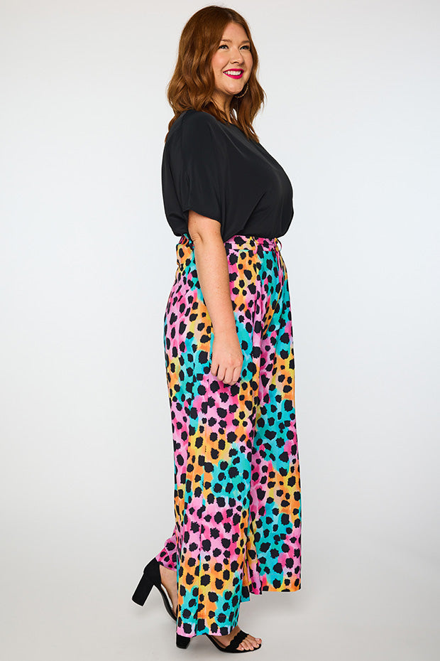 Zoey Trio Cheetah Pant – Trio Cheetah wide leg pants