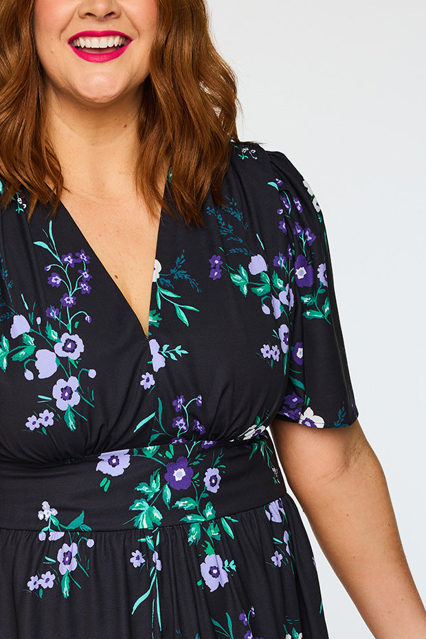 Imogen Violet Night Dress – Violet Night midi dress