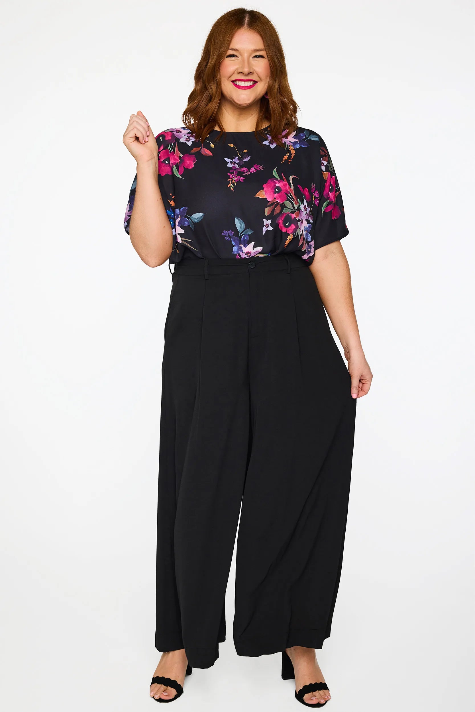 Zoey Black Pant โ Black wide leg pants