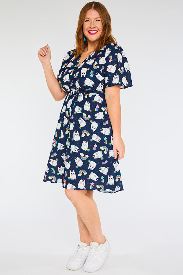 Siena Caticorns Navy Dress – Caticorns Navy knee length dress