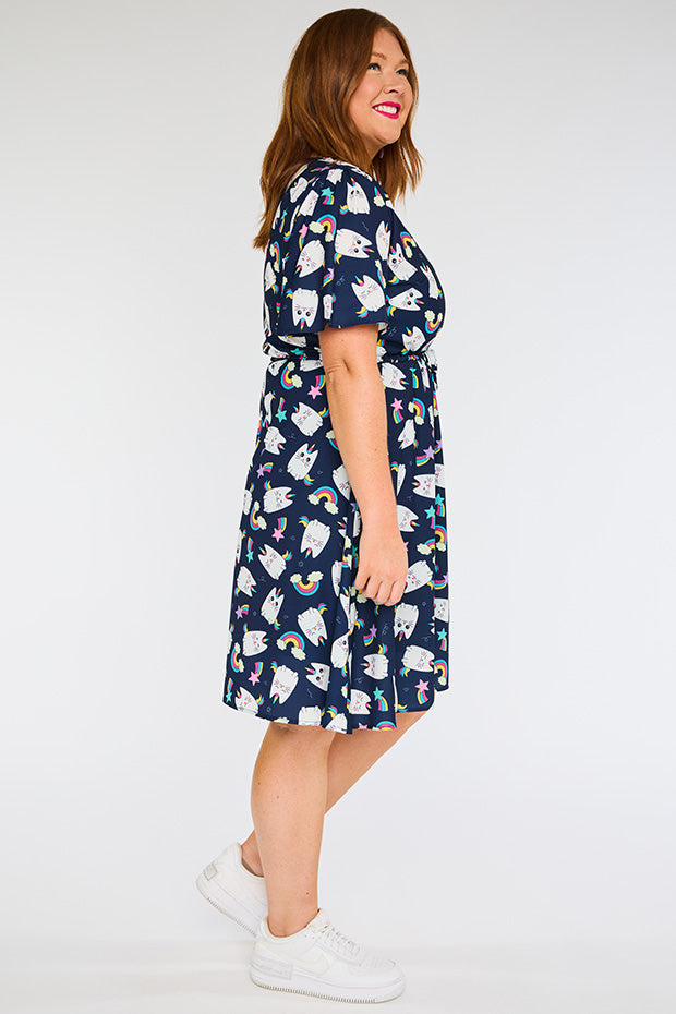 Siena Caticorns Navy Dress – Caticorns Navy knee length dress