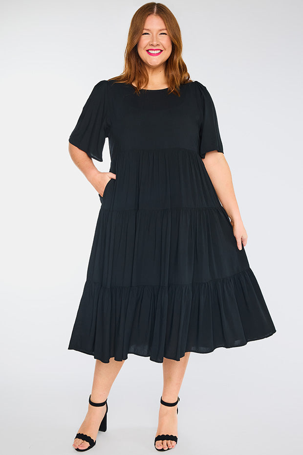 Charli Black Dress – Black midi dress