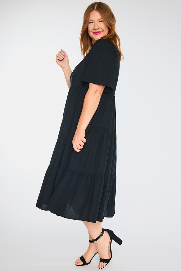 Charli Black Dress โ Black midi dress