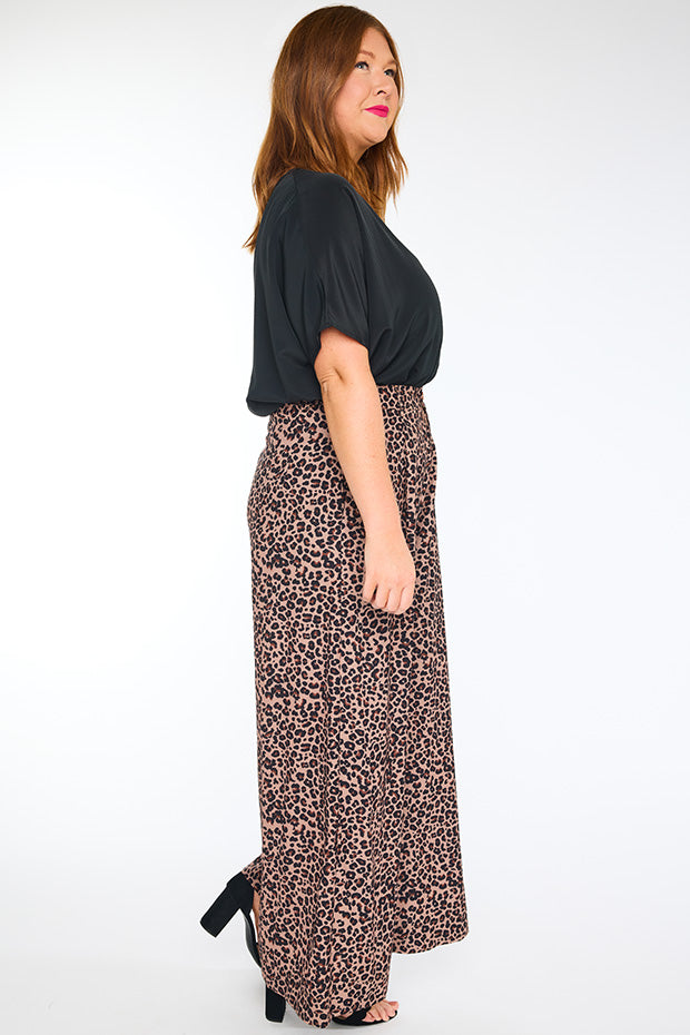 Zoey Classic Leopard Pant – Classic Leopard wide leg pants