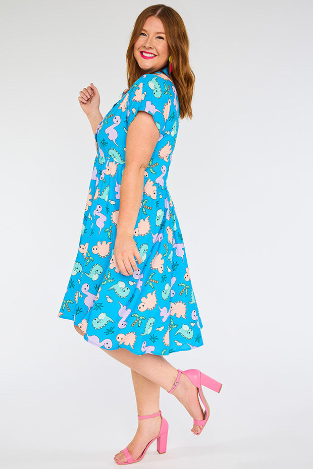 Frankie Dino Print Dress – Dino Print shirt dress