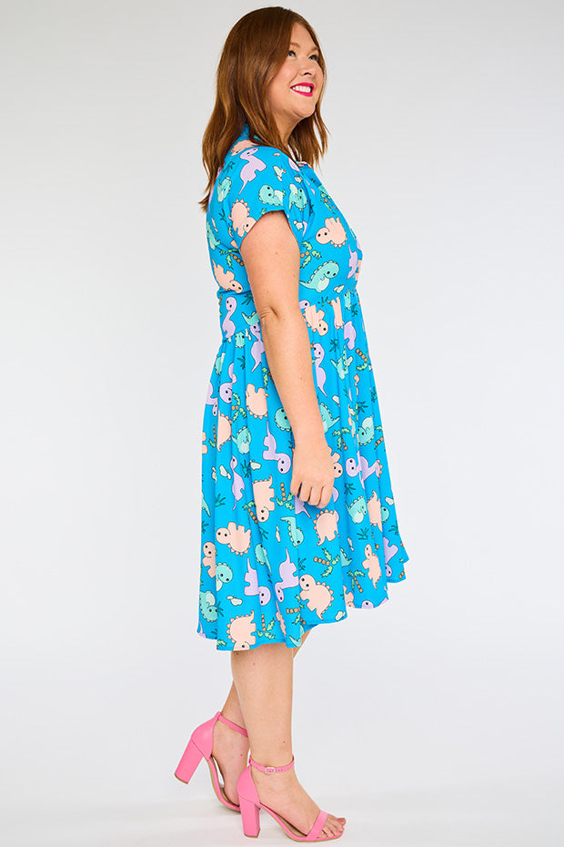 Frankie Dino Print Dress – Dino Print shirt dress