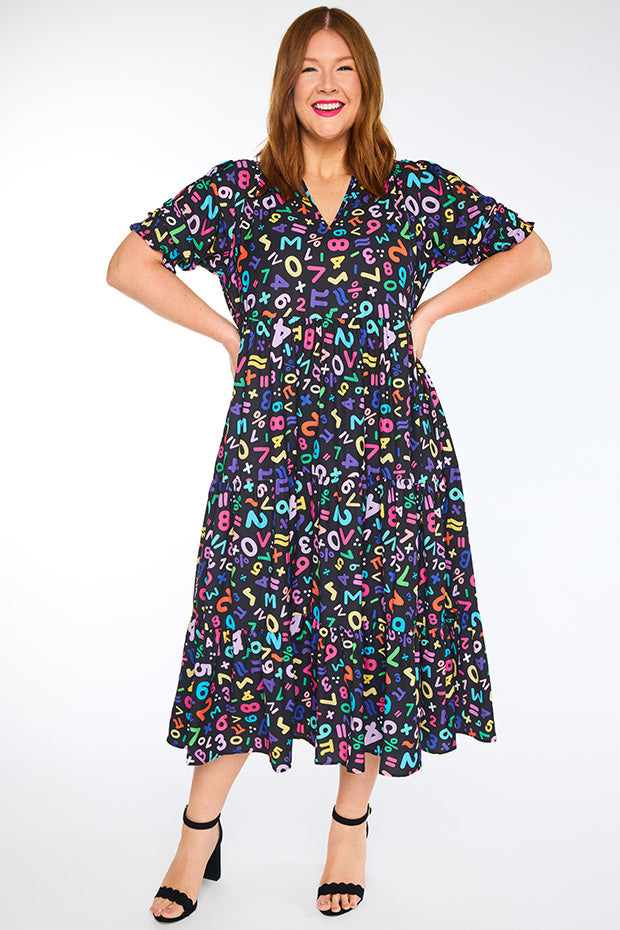 Sylvia Maths Equations Dress – Maths Equations midi dress