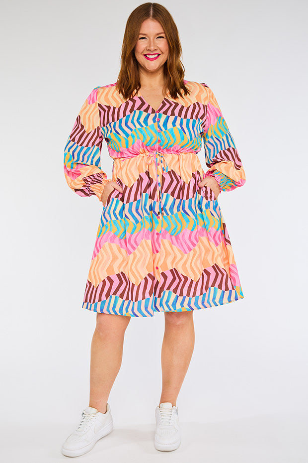 Sofia Zig Zag Zebra Dress – Zig Zag Zebra knee length dress