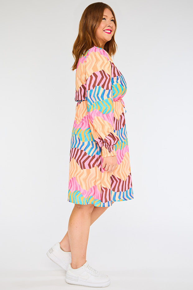 Sofia Zig Zag Zebra Dress – Zig Zag Zebra knee length dress
