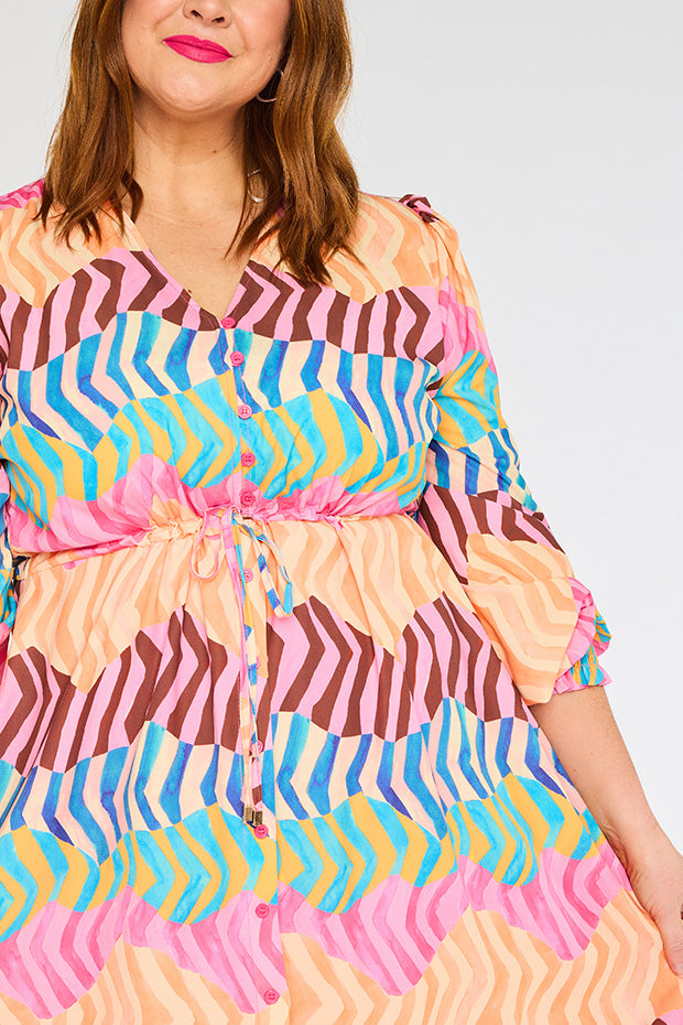 Sofia Zig Zag Zebra Dress – Zig Zag Zebra knee length dress