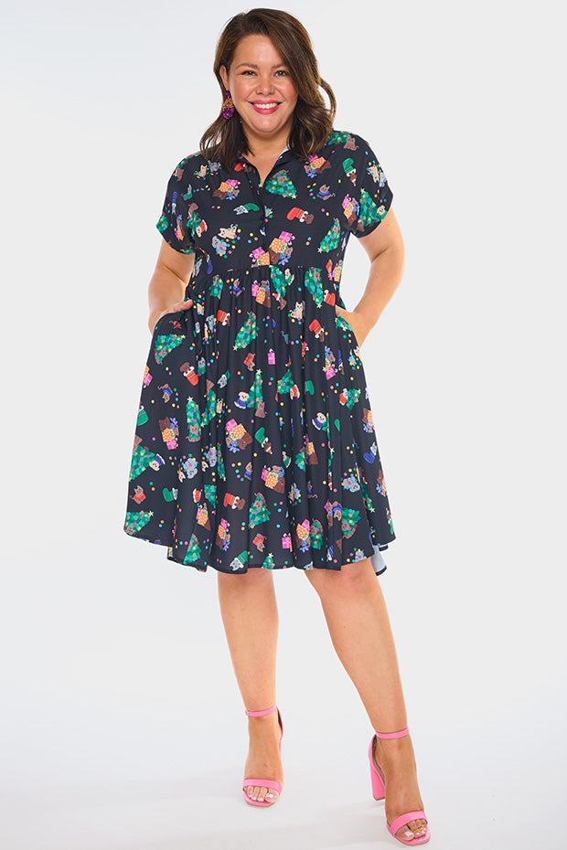 Frankie Christmas Pets Dress – Christmas Pets shirt dress