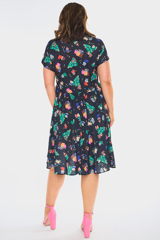Frankie Christmas Pets Dress – Christmas Pets shirt dress