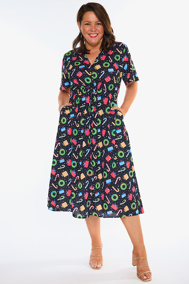 Marley Confetti Christmas Dress – Confetti Christmas midi dress