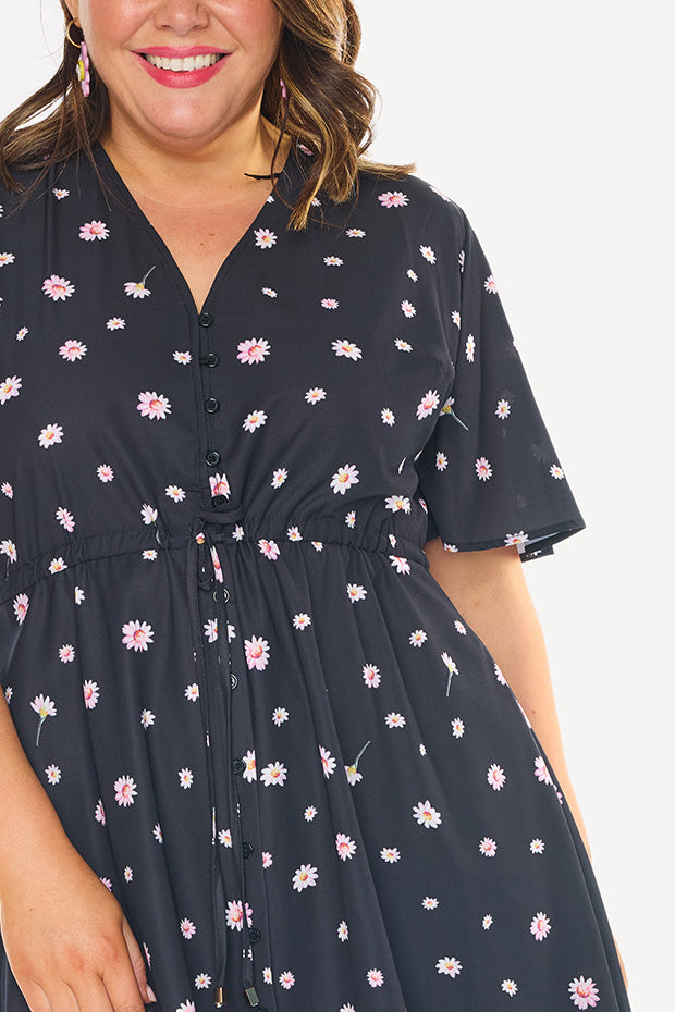 Siena Floating Daisy Dress – Floating Daisy knee length dress