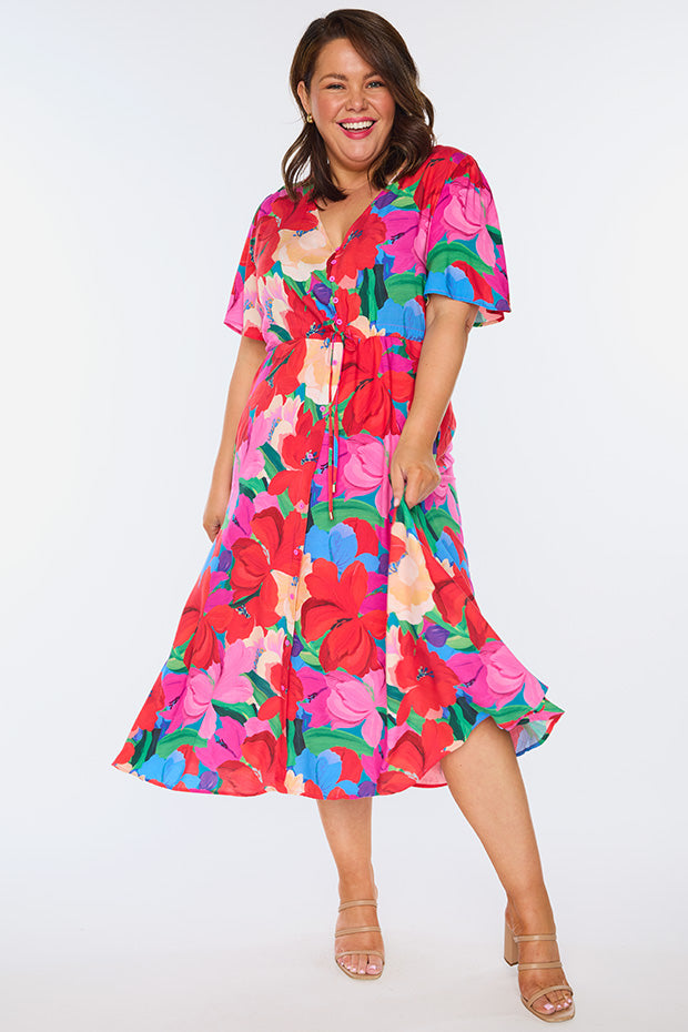 Michelle Floral Fiesta Dress – Floral Fiesta midi dress