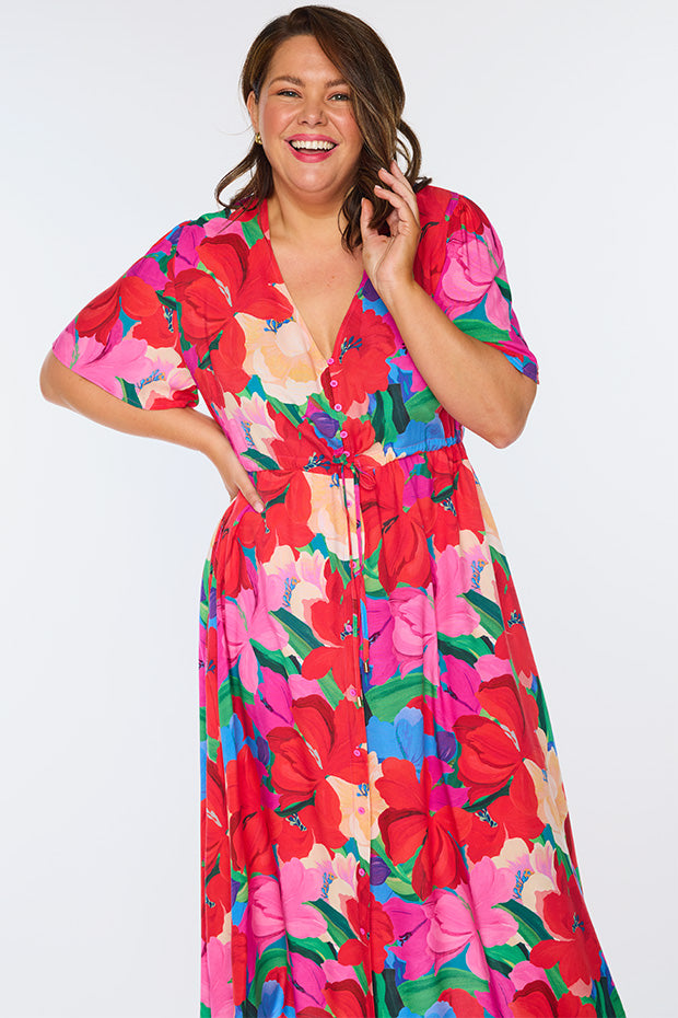 Michelle Floral Fiesta Dress – Floral Fiesta midi dress