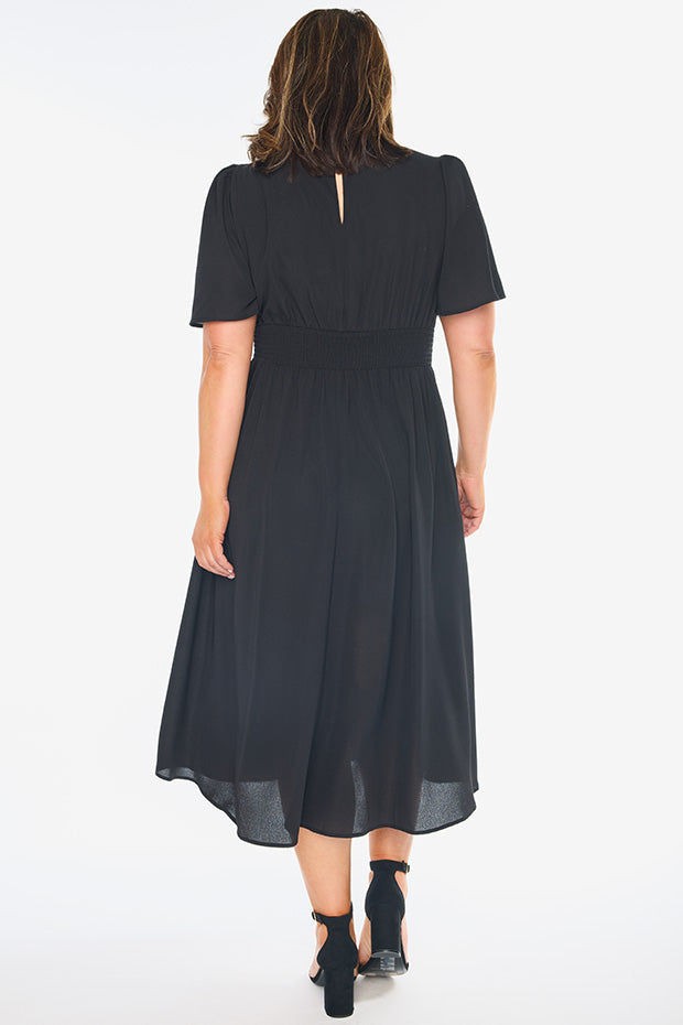 Imogen Black Dress – Black midi dress