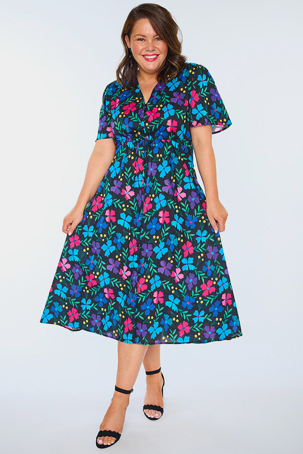 Marley Cotton Paper Posies Dress โ Paper Posies midi dress