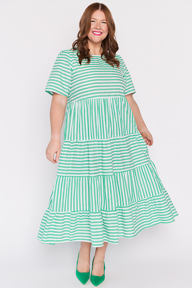Alani Green Stripe Dress โ Green Stripe maxi dress