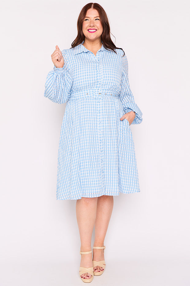 Janice Blue Dress – Blue knee length dress