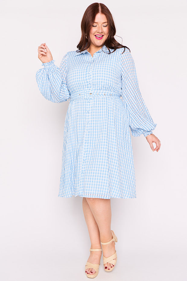 Janice Blue Dress – Blue knee length dress