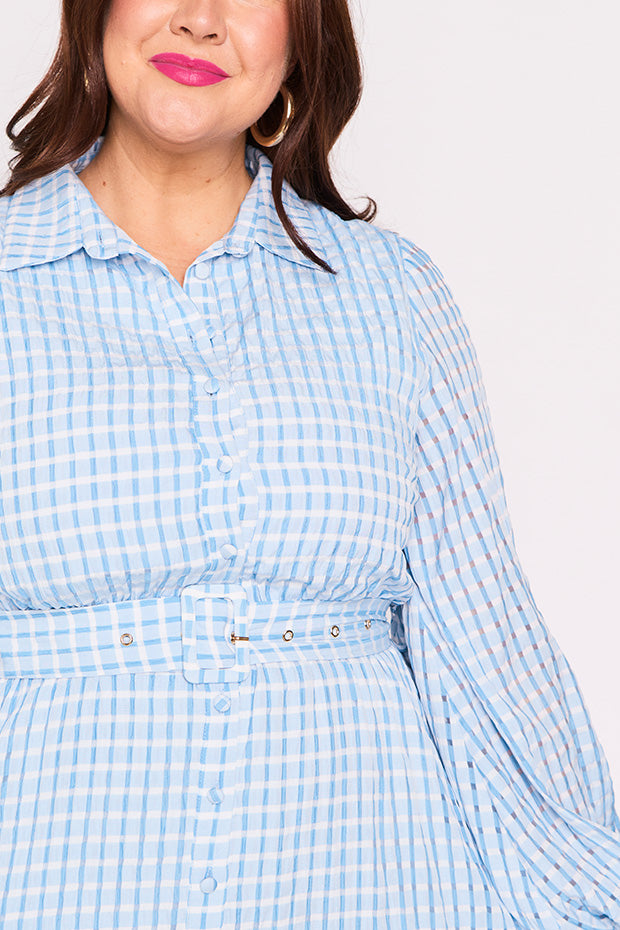 Janice Blue Dress – Blue knee length dress
