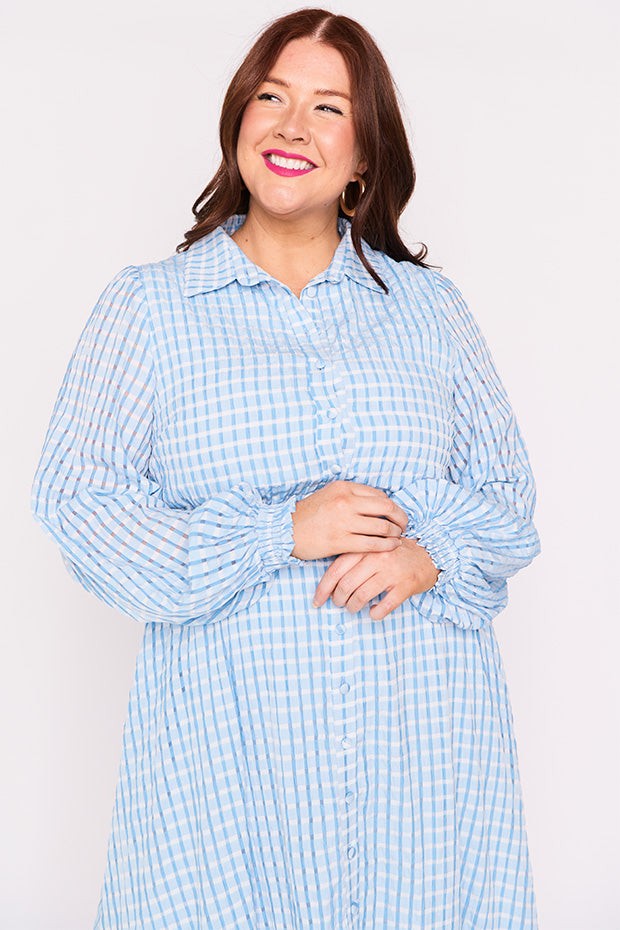 Janice Blue Dress – Blue knee length dress