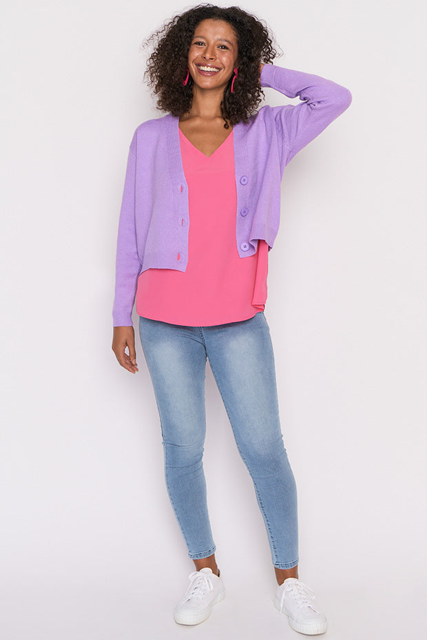 Norma Lilac Cardi – Lilac cardigan