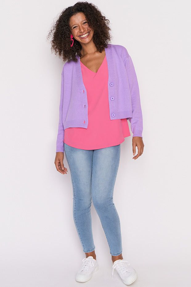 Norma Lilac Cardi – Lilac cardigan