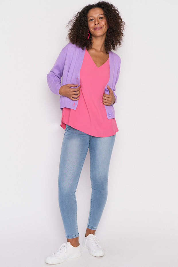 Norma Lilac Cardi – Lilac cardigan