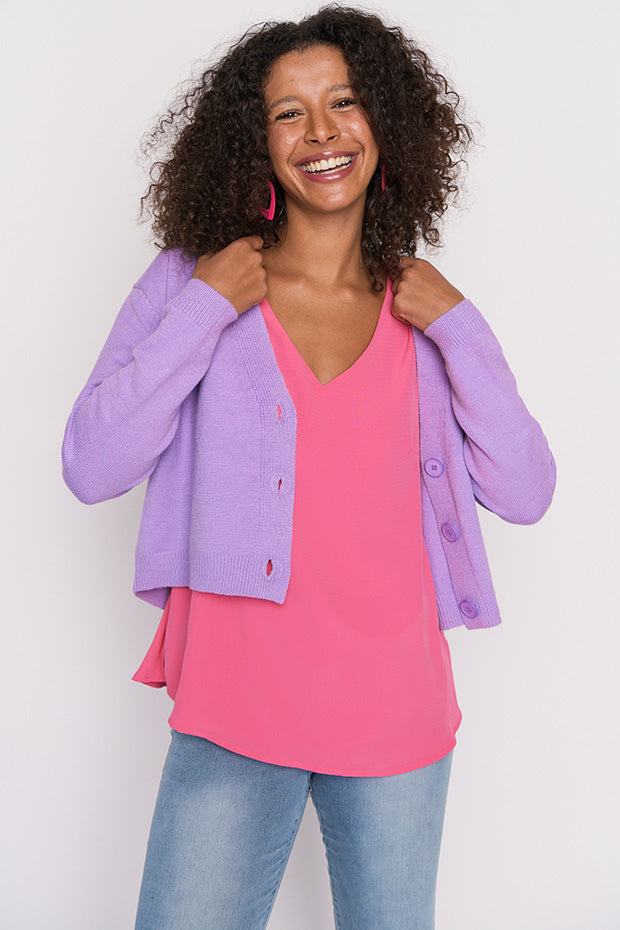 Norma Lilac Cardi – Lilac cardigan