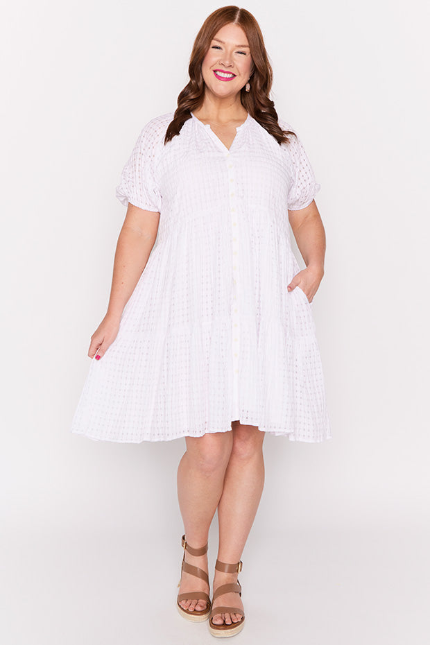Kya White Dress – White midi dress