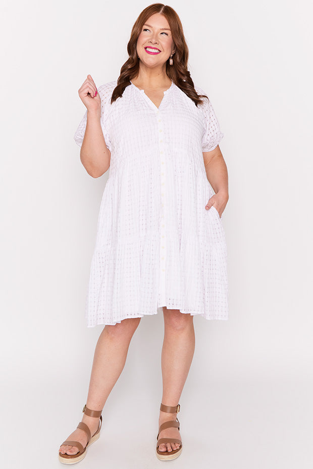 Kya White Dress – White midi dress