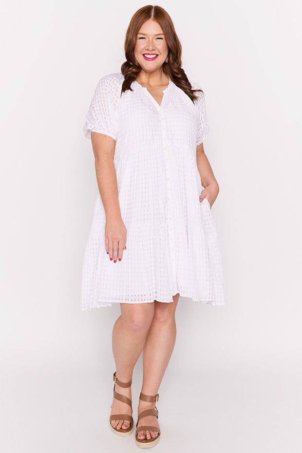 Kya White Dress – White midi dress