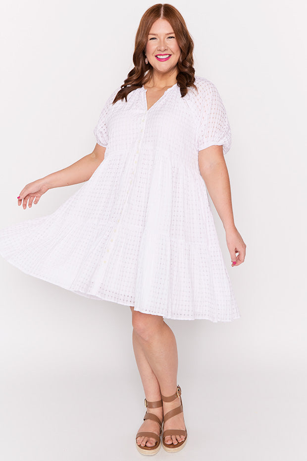 Kya White Dress – White midi dress