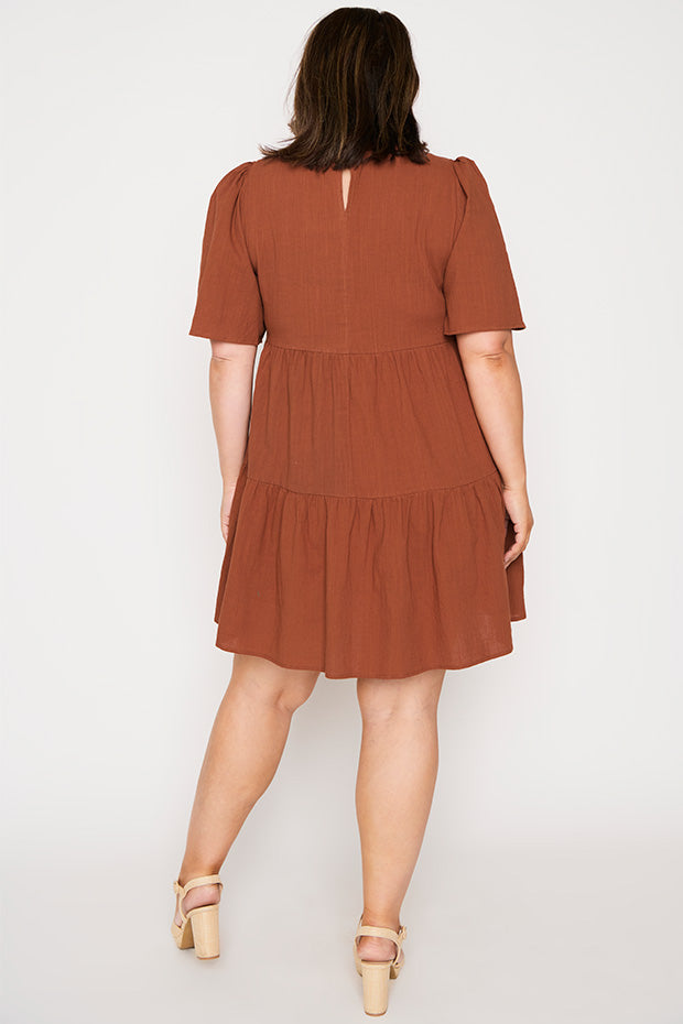 Wilma Brown Dress – Brown mini dress