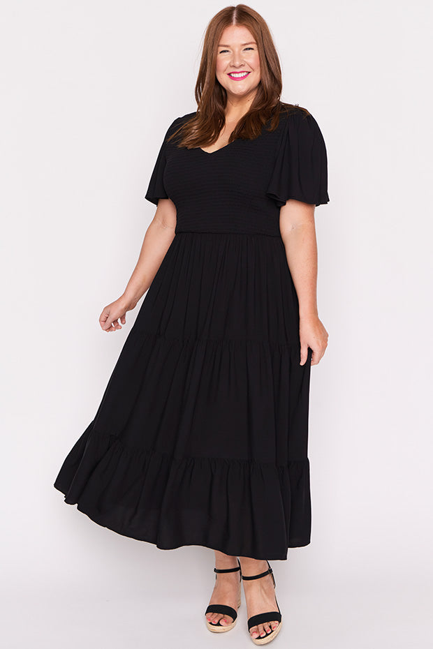 Lynette Black Dress – Black maxi dress