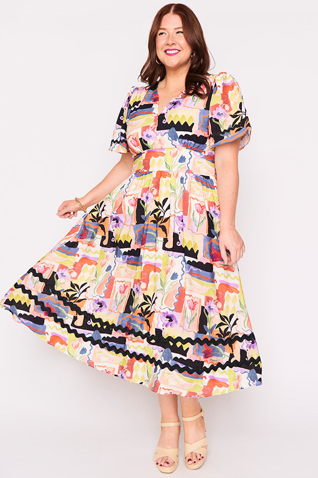 Lilian Framed Flora Dress – Framed Flora midi dress