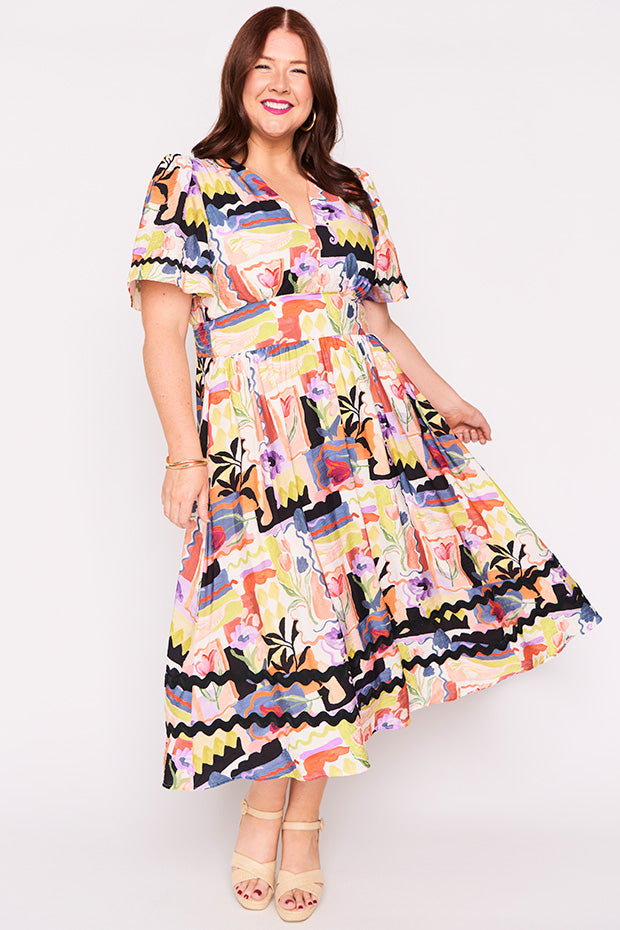 Lilian Framed Flora Dress – Framed Flora midi dress