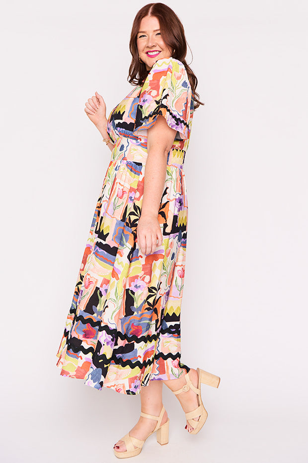 Lilian Framed Flora Dress – Framed Flora midi dress