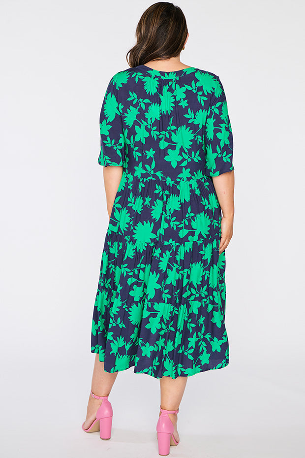 Connie Green Ivy Dress โ Green Ivy midi dress