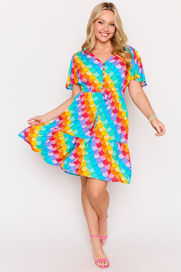Remi Rainbow Mermaid Dress – Rainbow Mermaid knee length dress